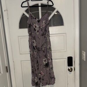Floral Purple Spaghetti jumpsuit Dress